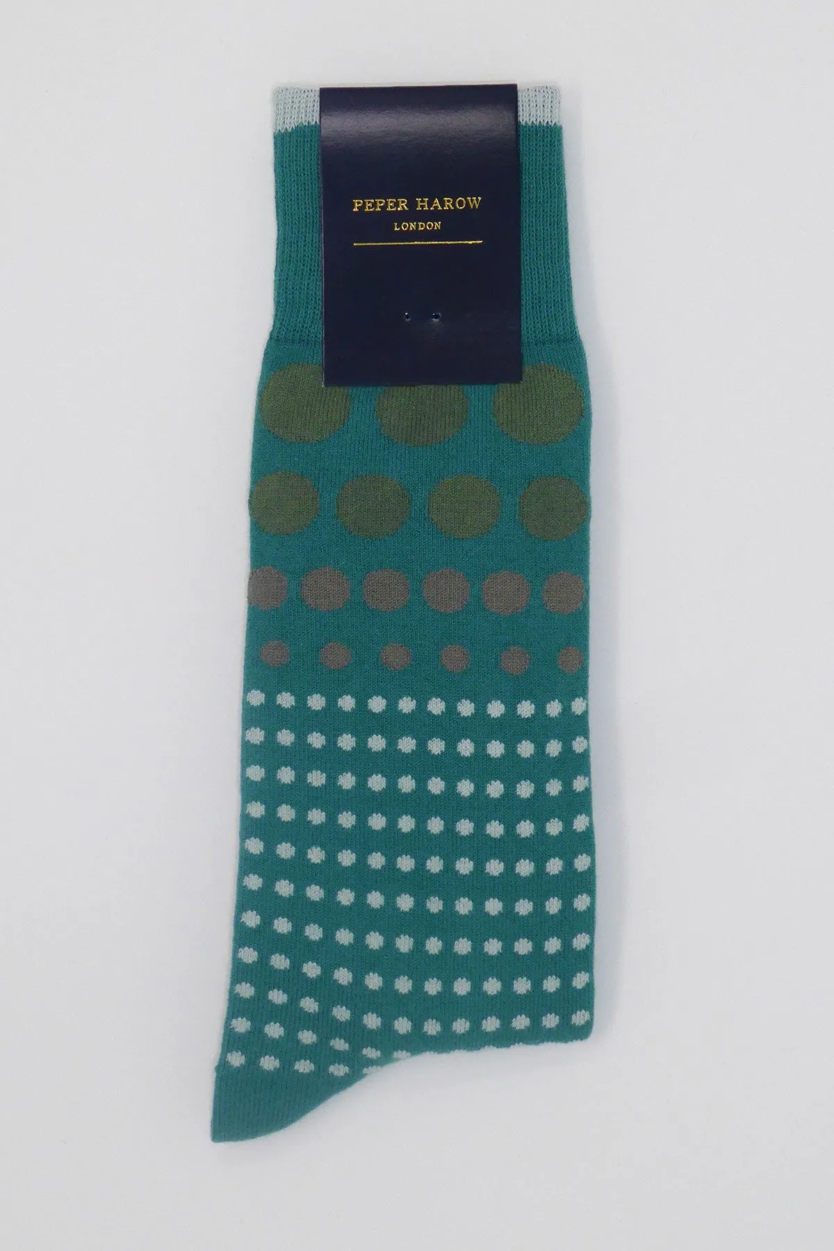 Grad Polka Men's Socks - Teal