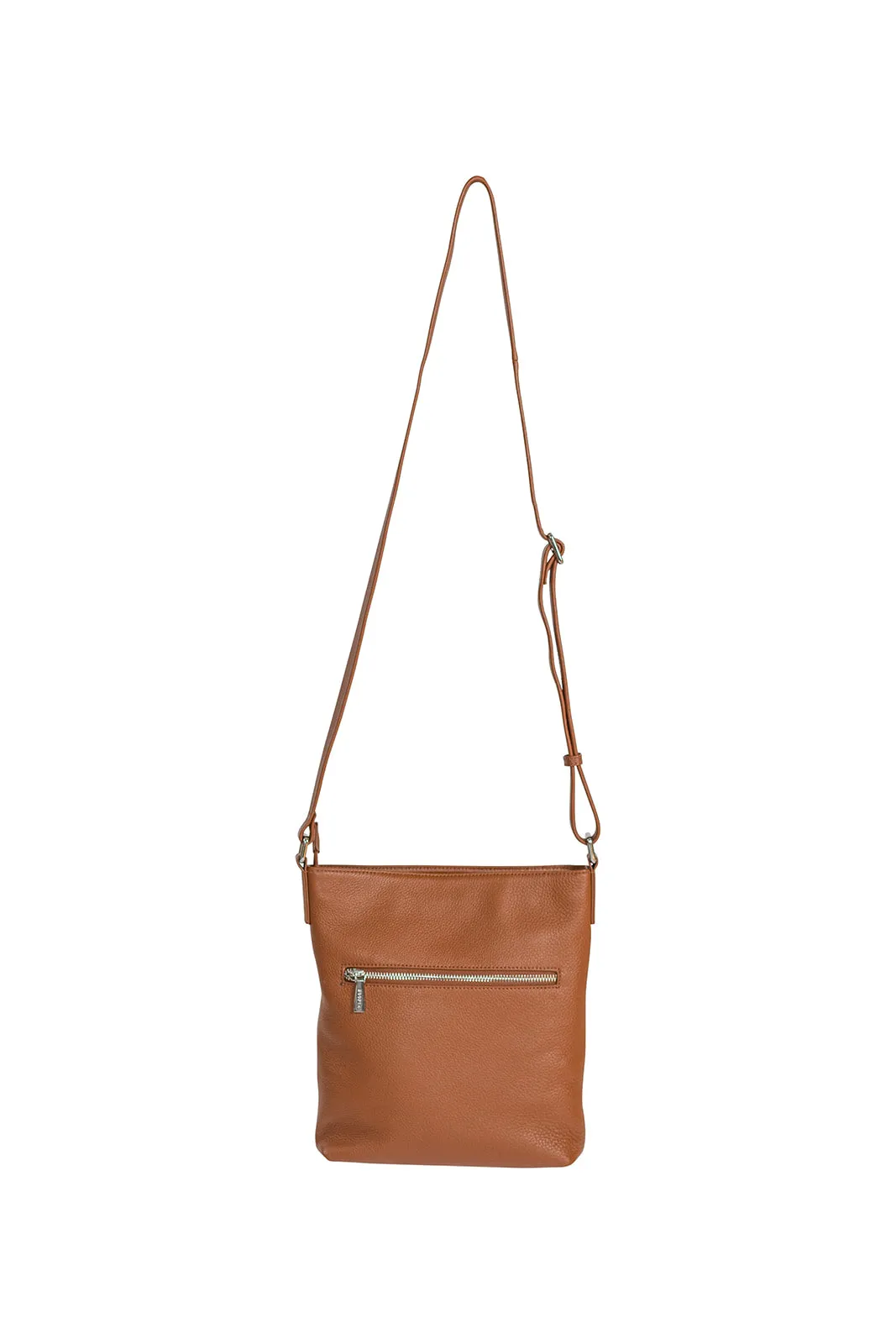 HOOPLA LEATHER CROSSBODY SLOUCH BAG TAN