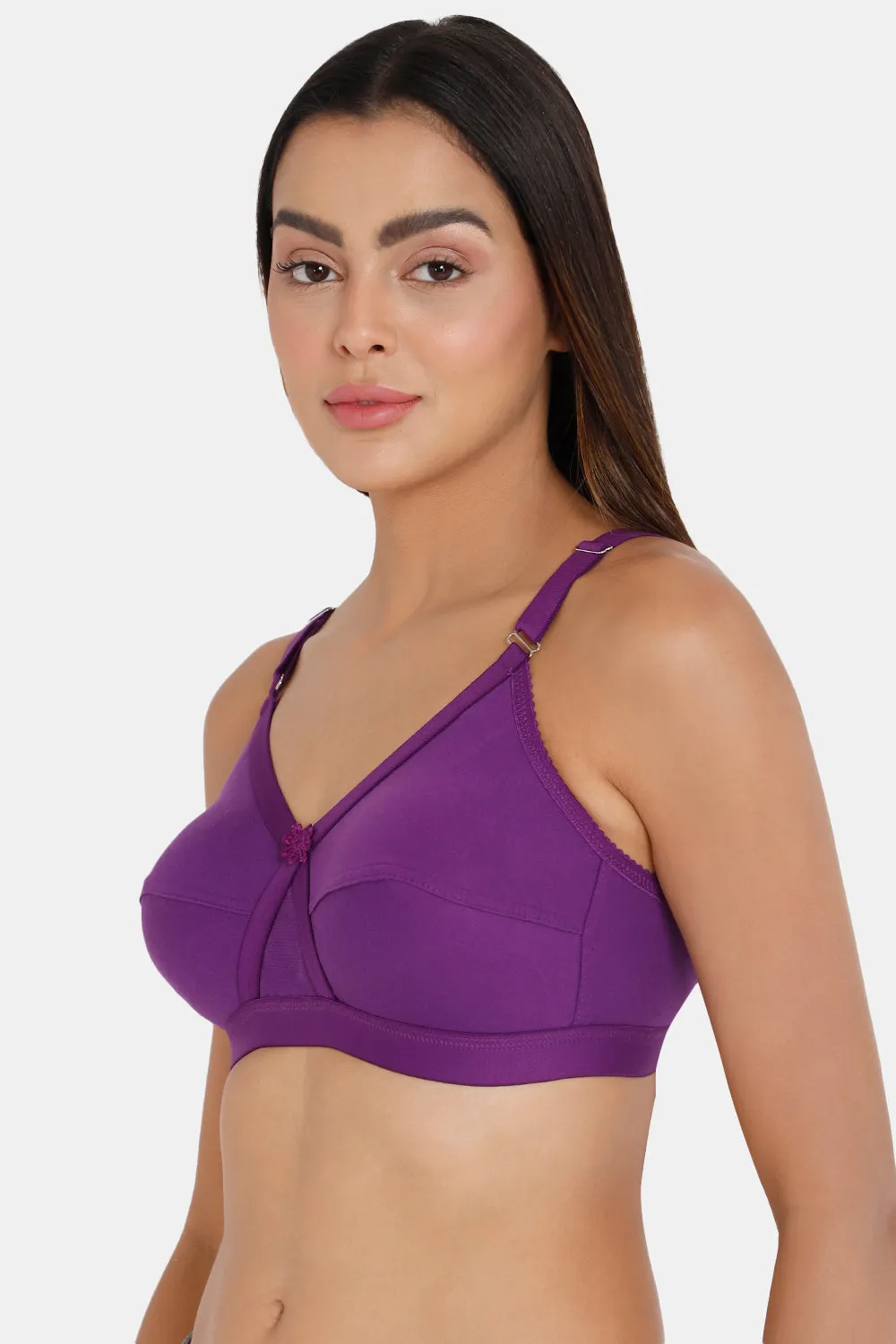 Intimacy Full Coverage Non-Wired Non-Padded Everyday Bra - Kriss Kross - Purple