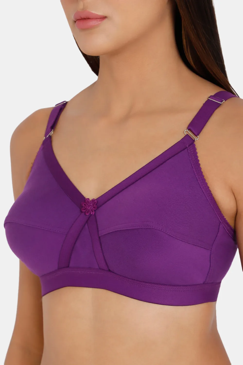 Intimacy Full Coverage Non-Wired Non-Padded Everyday Bra - Kriss Kross - Purple