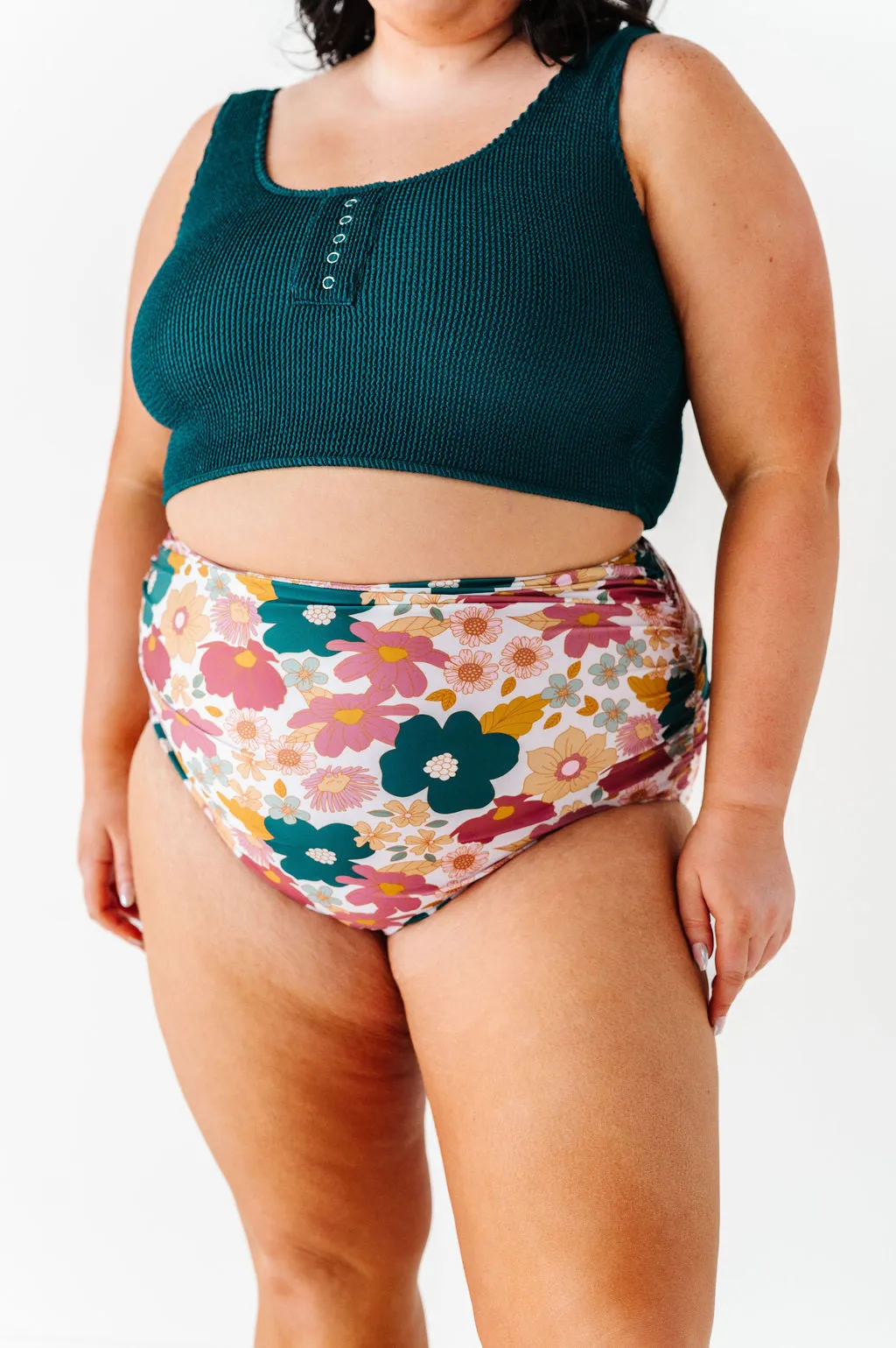 Kailani Floral High Waisted Ruched Bottoms