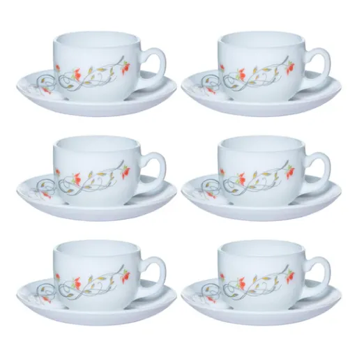 Magical Swirl Cup & Saucer Set, 6 Pcs