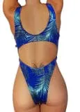 Monokini - Jungle Palm - Royal Teal