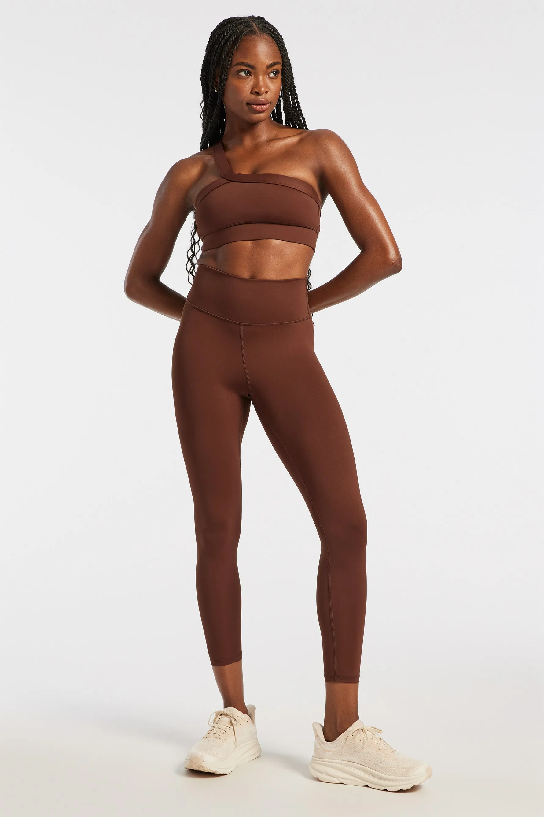 One Shoulder Bra - Downtown Brown