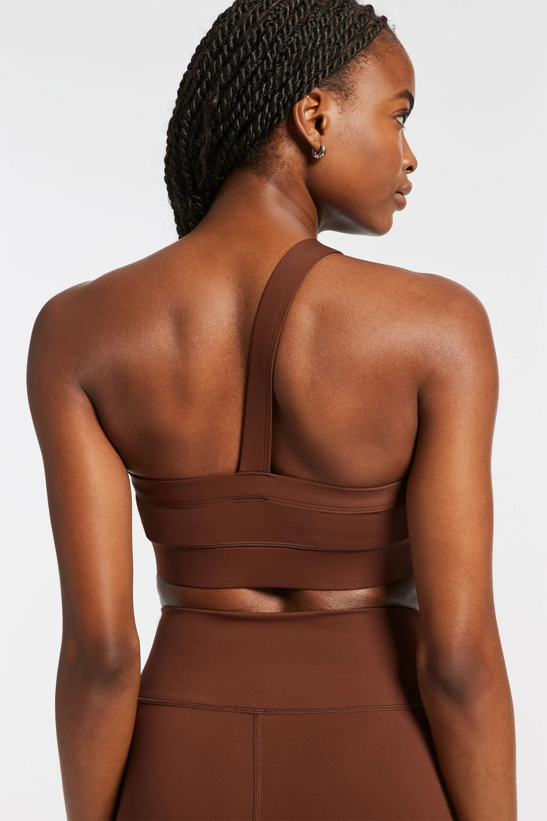 One Shoulder Bra - Downtown Brown