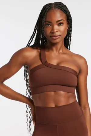 One Shoulder Bra - Downtown Brown