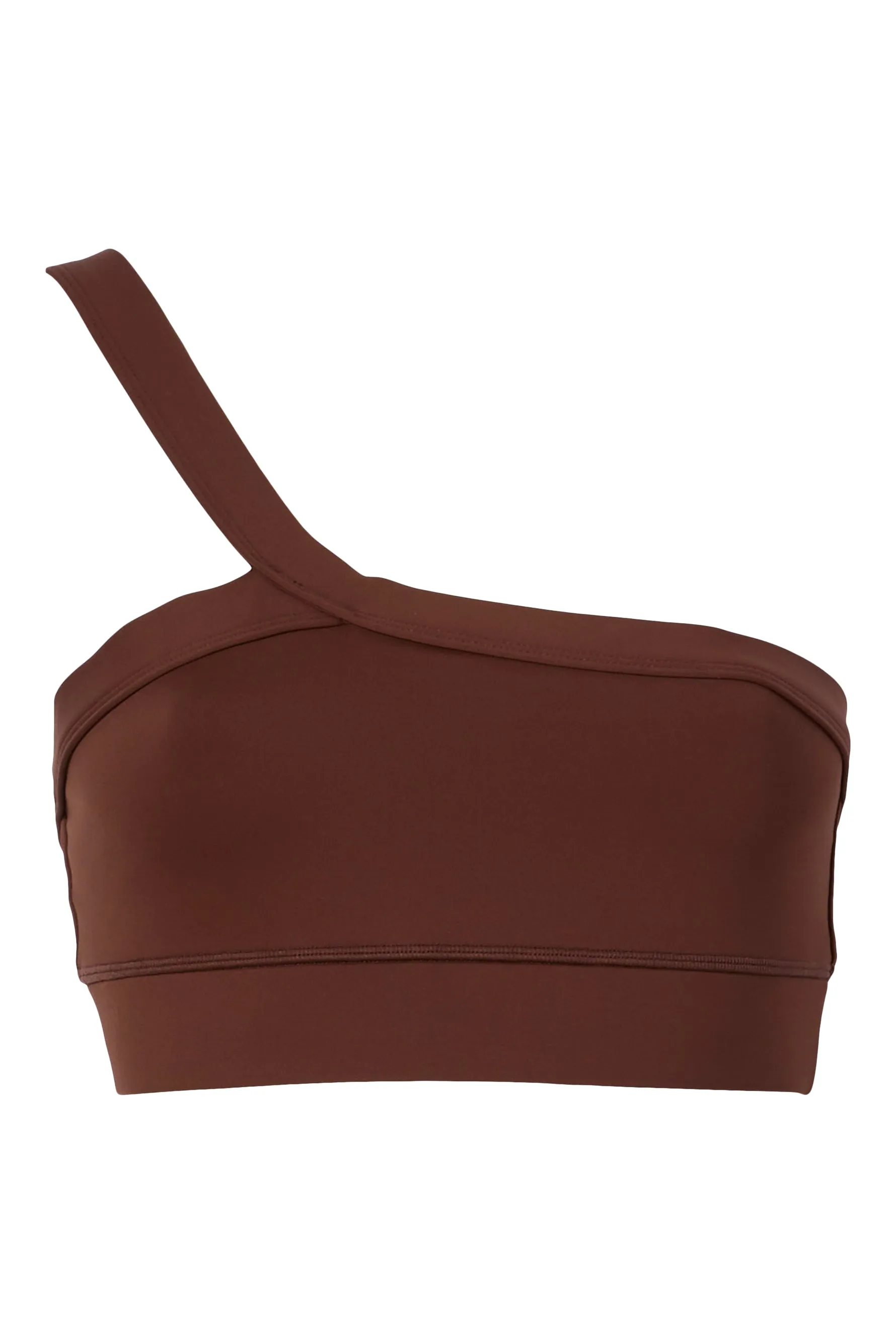 One Shoulder Bra - Downtown Brown