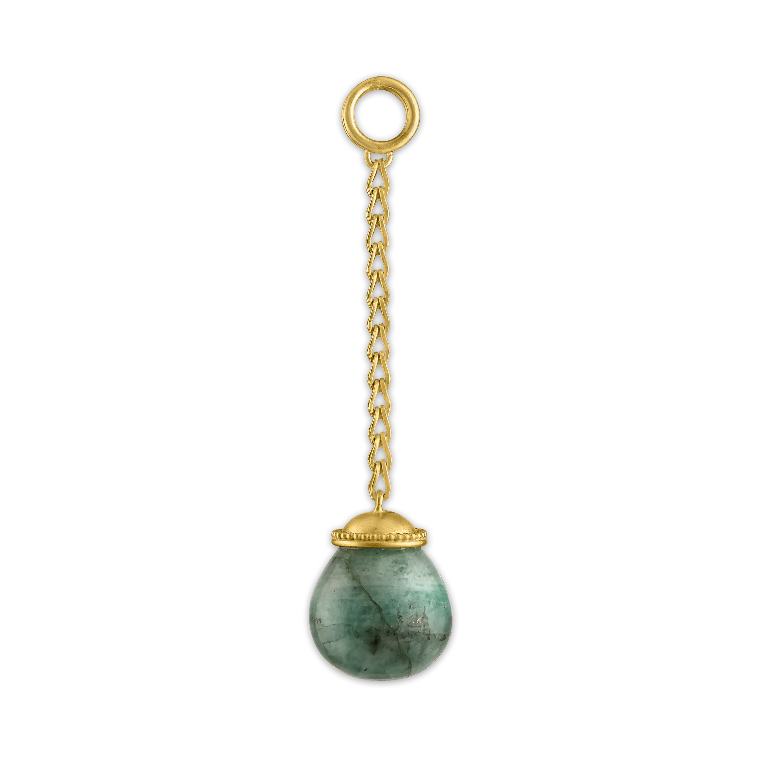 Opaque Emerald Haltere Chain Drop