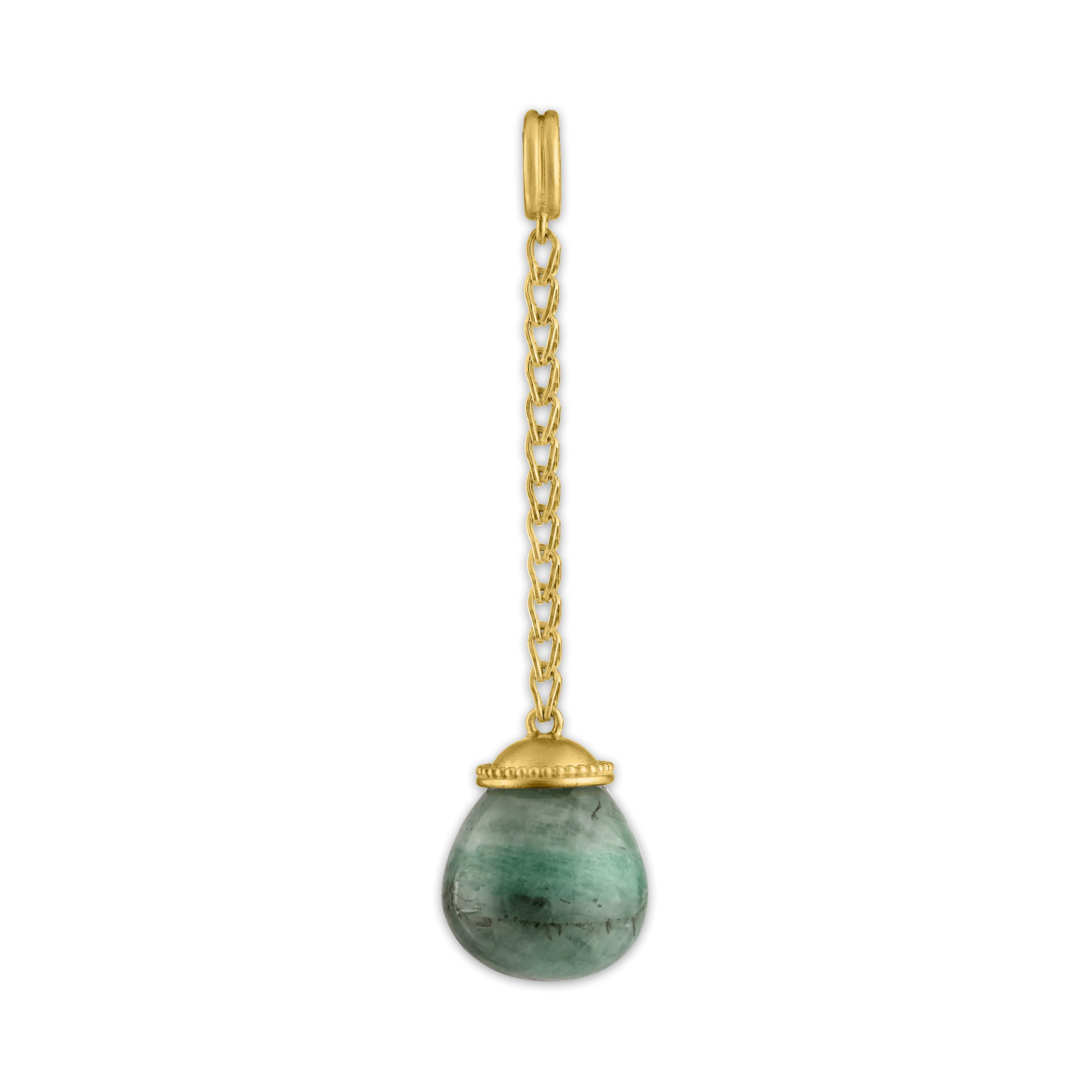 Opaque Emerald Haltere Chain Drop