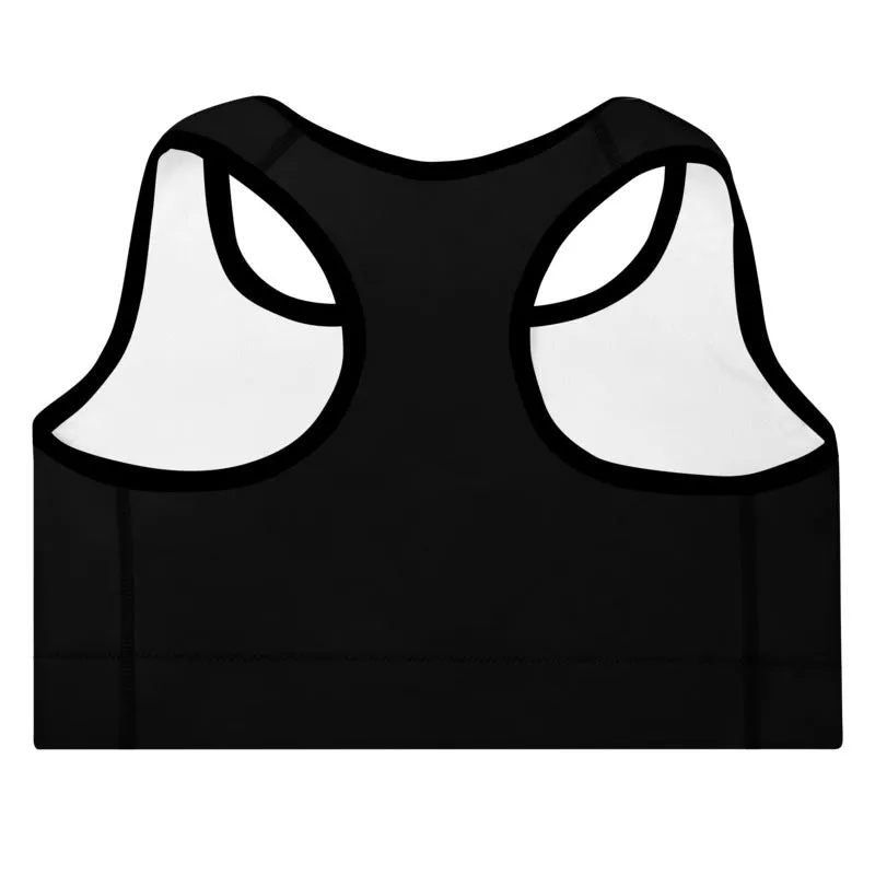 Padded Sports Bra By Bodybuilding Champ Fabiana Souza - Black Color