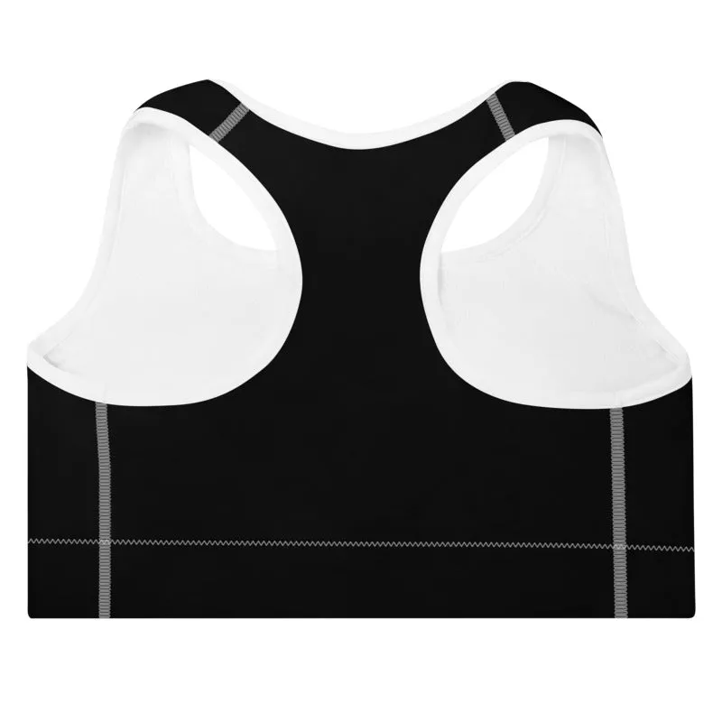 Padded Sports Bra By Bodybuilding Champ Fabiana Souza - Black Color