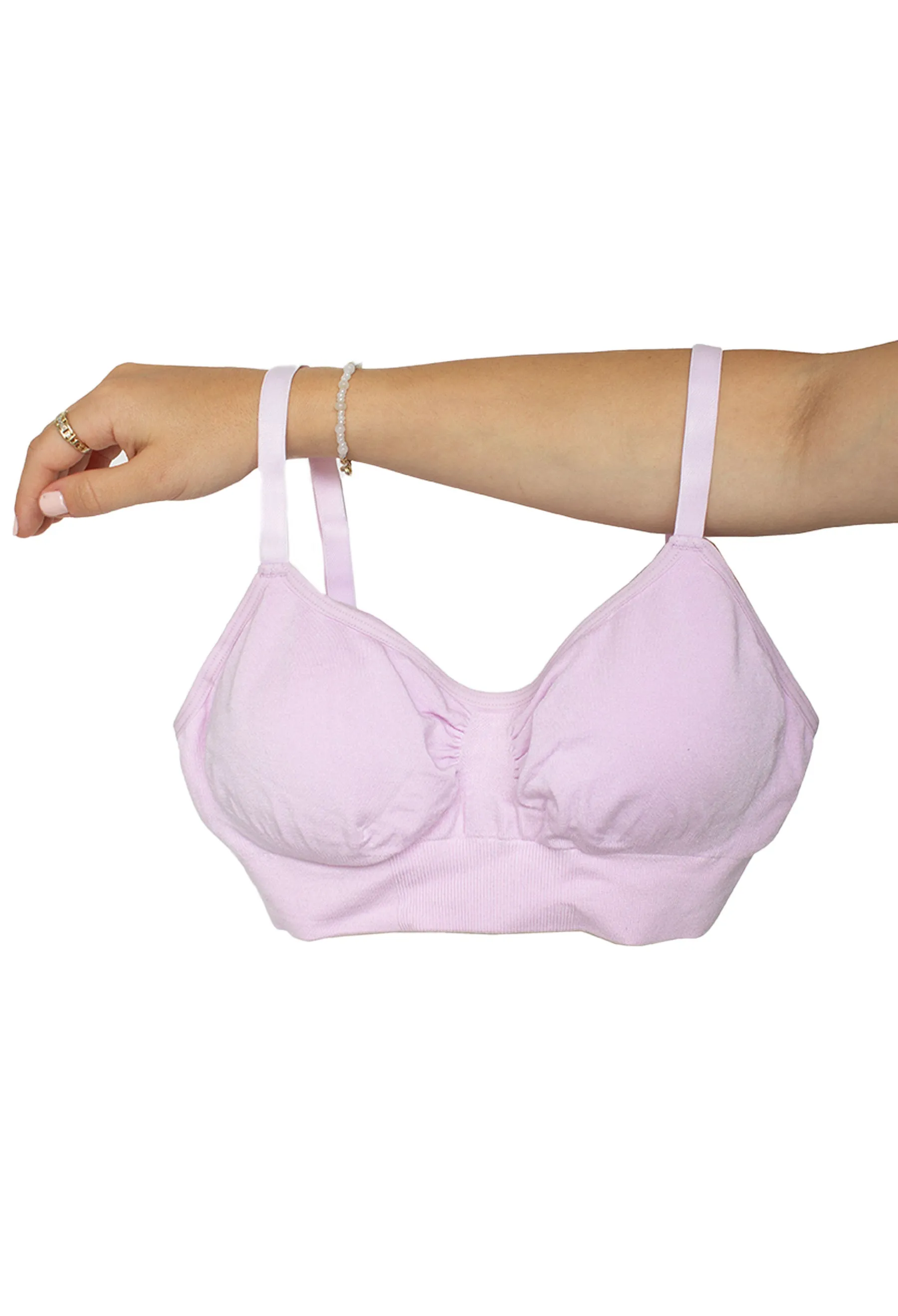 Pink Bamboo Bra   High Cut Set With FREE Nipple Covers