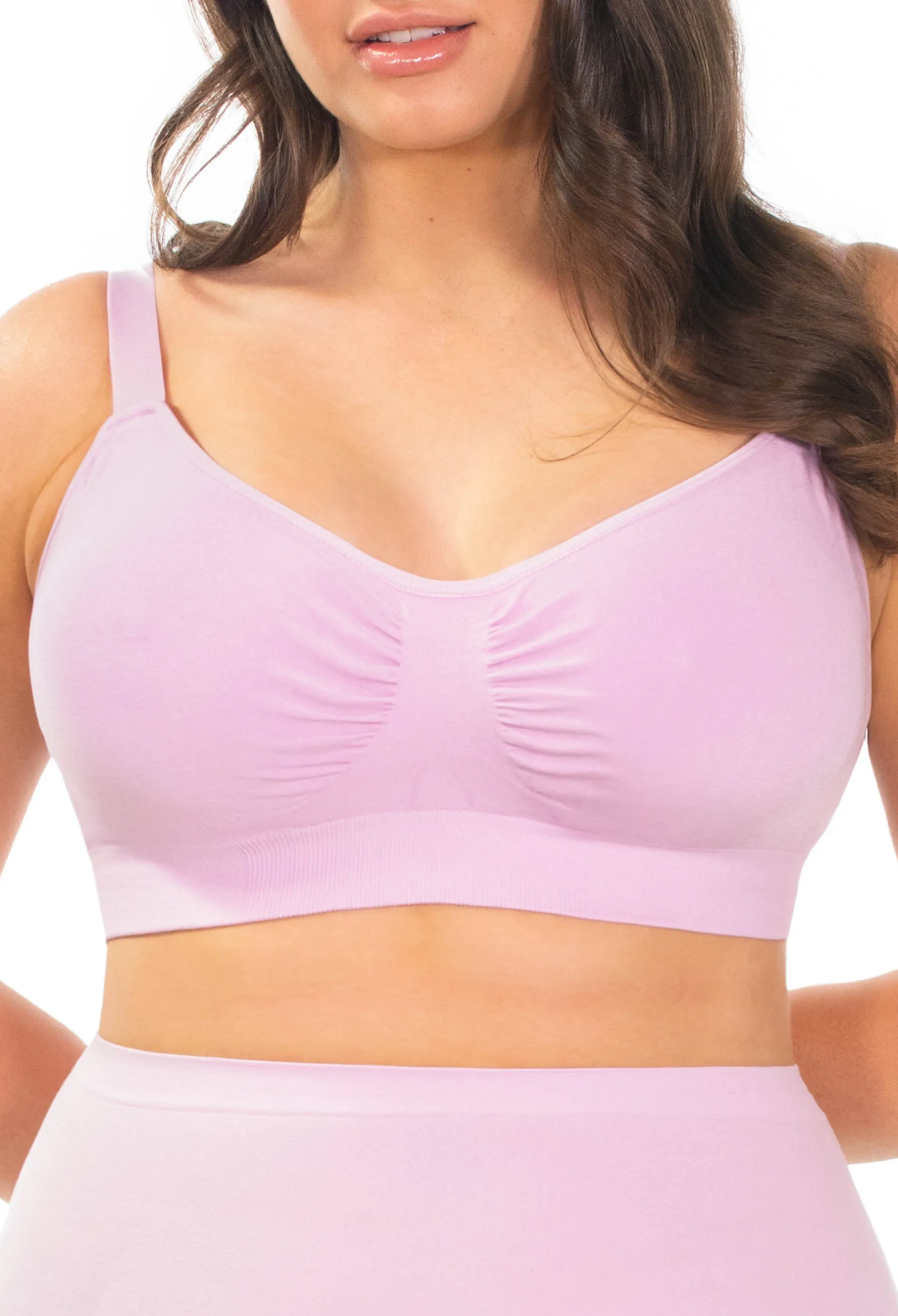 Pink Bamboo Bra   High Cut Set With FREE Nipple Covers