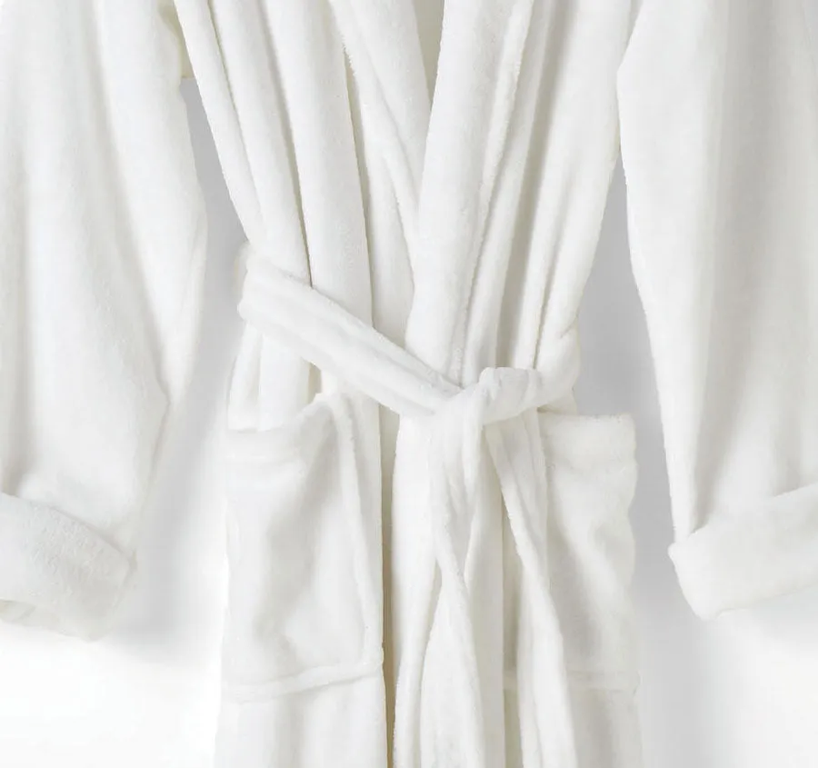 Plush Bathrobe Range White