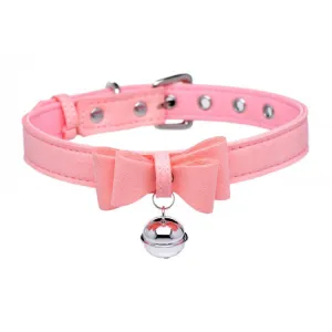 Pretty Kitty Pink   Silver Bell Collar