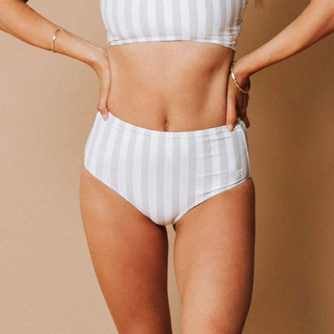 Sandy Stripe High-Waisted Bottoms