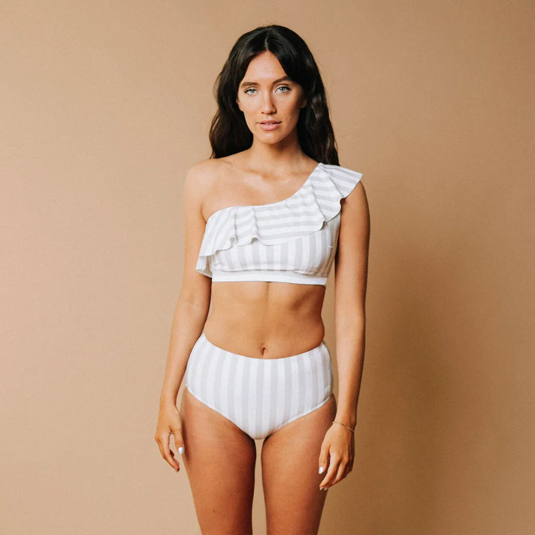 Sandy Stripe High-Waisted Bottoms