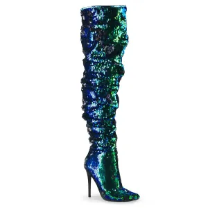 Sequinned Slouch Boots