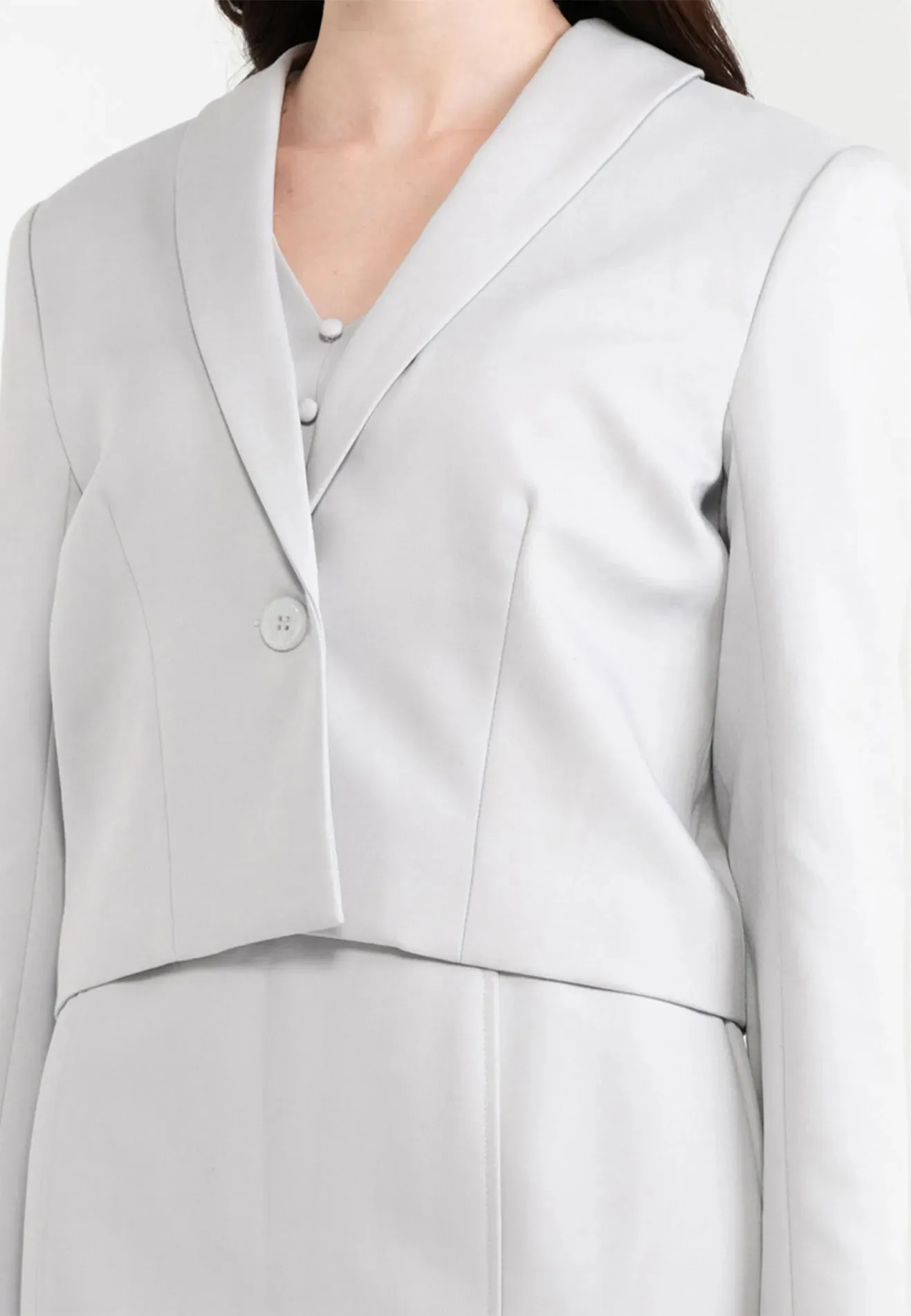 Shawl Collar Cropped Blazer