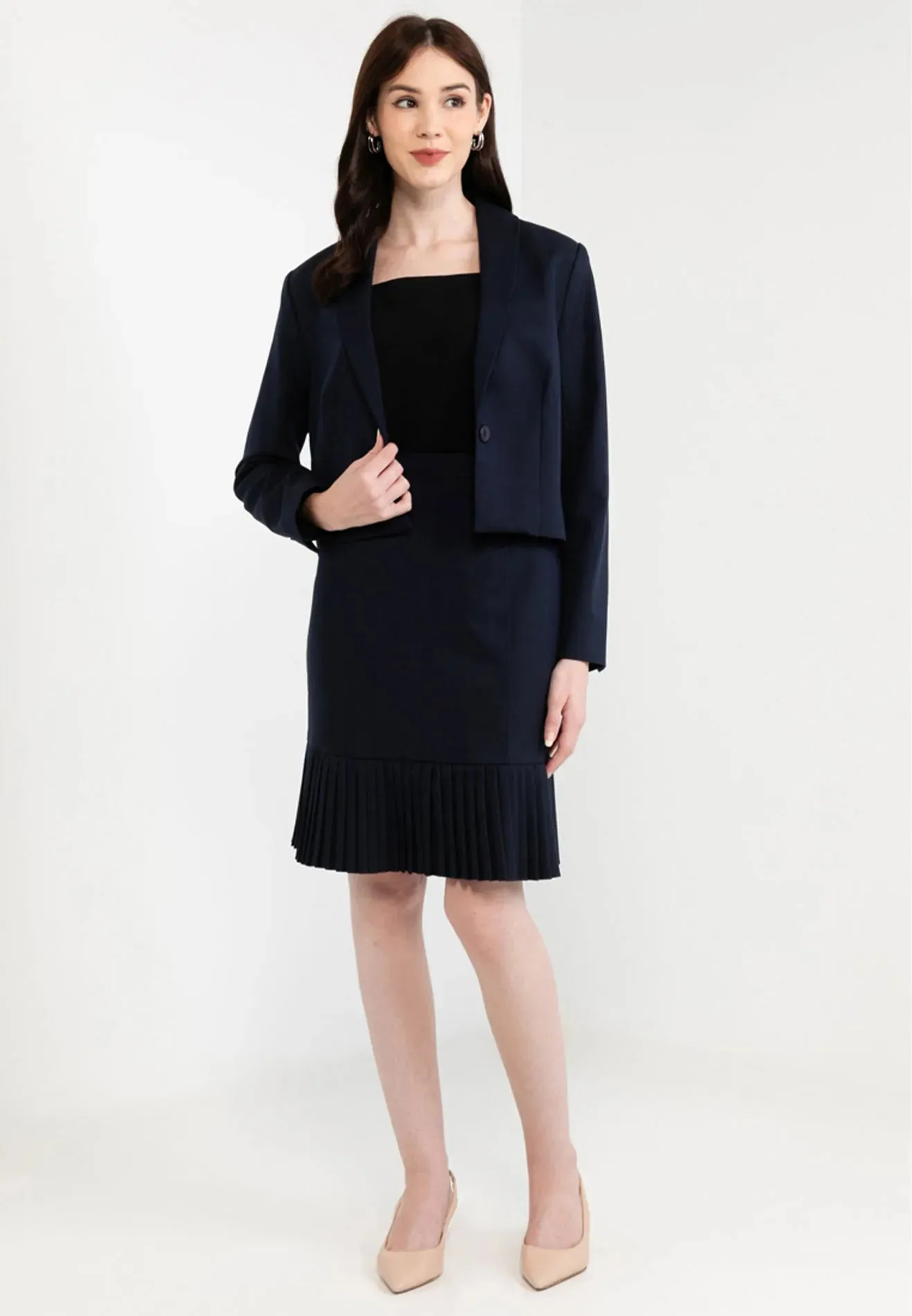 Shawl Collar Cropped Blazer