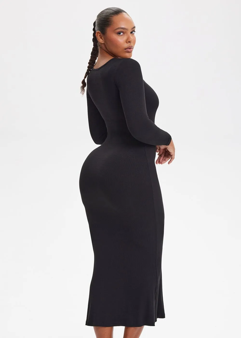 She Waisted 3-In-One Shapewear Midi Dress