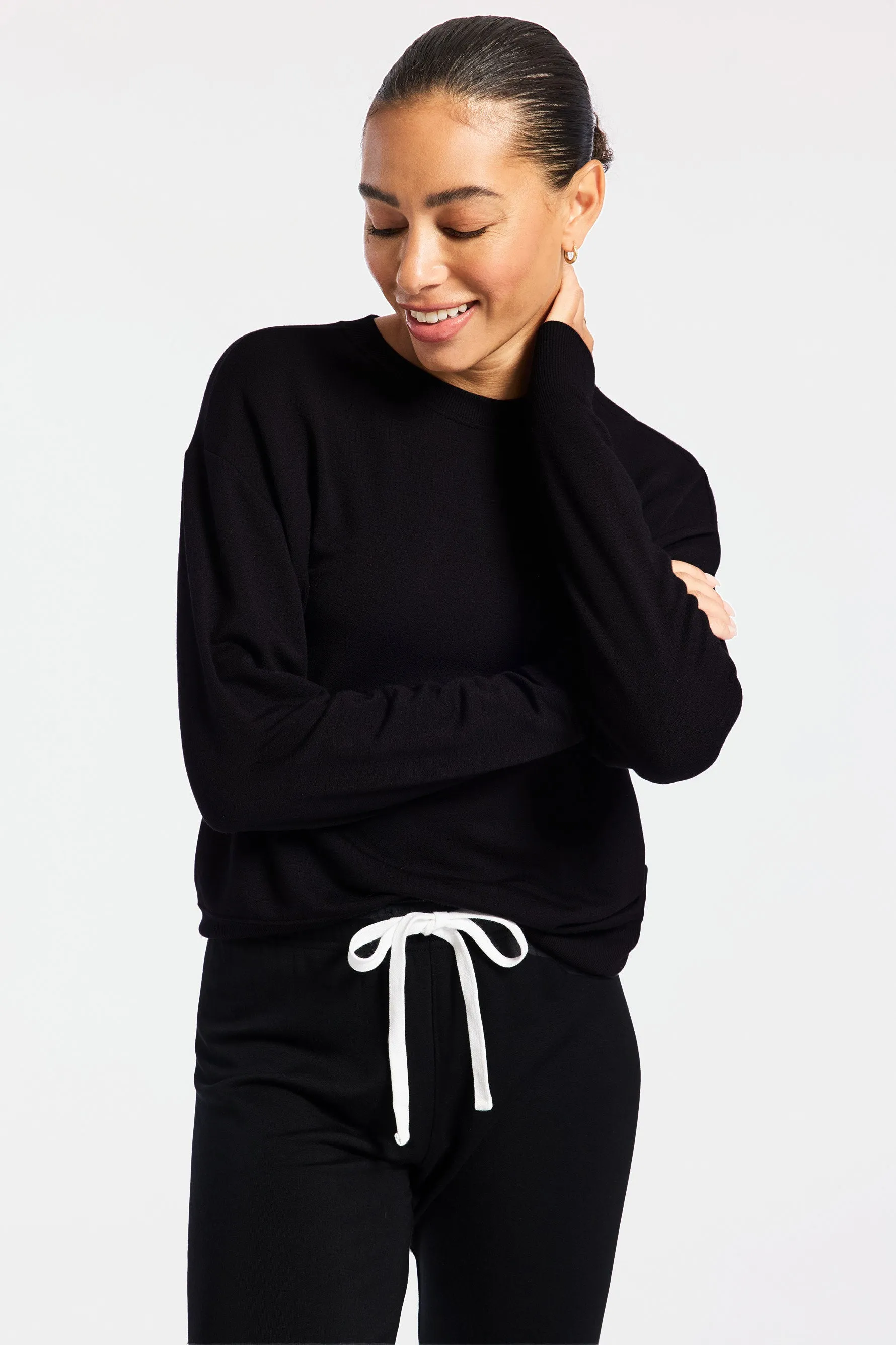 Sonja Fleece Sweatshirt - Black