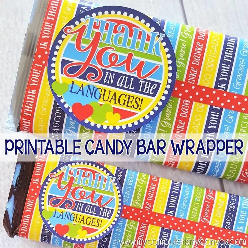 THANK YOU Candy Bar Wrapper PRINTABLE