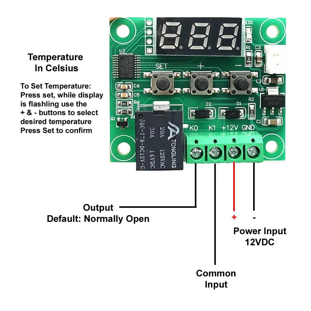 Thermal Controller - Normally Open, 12VDC