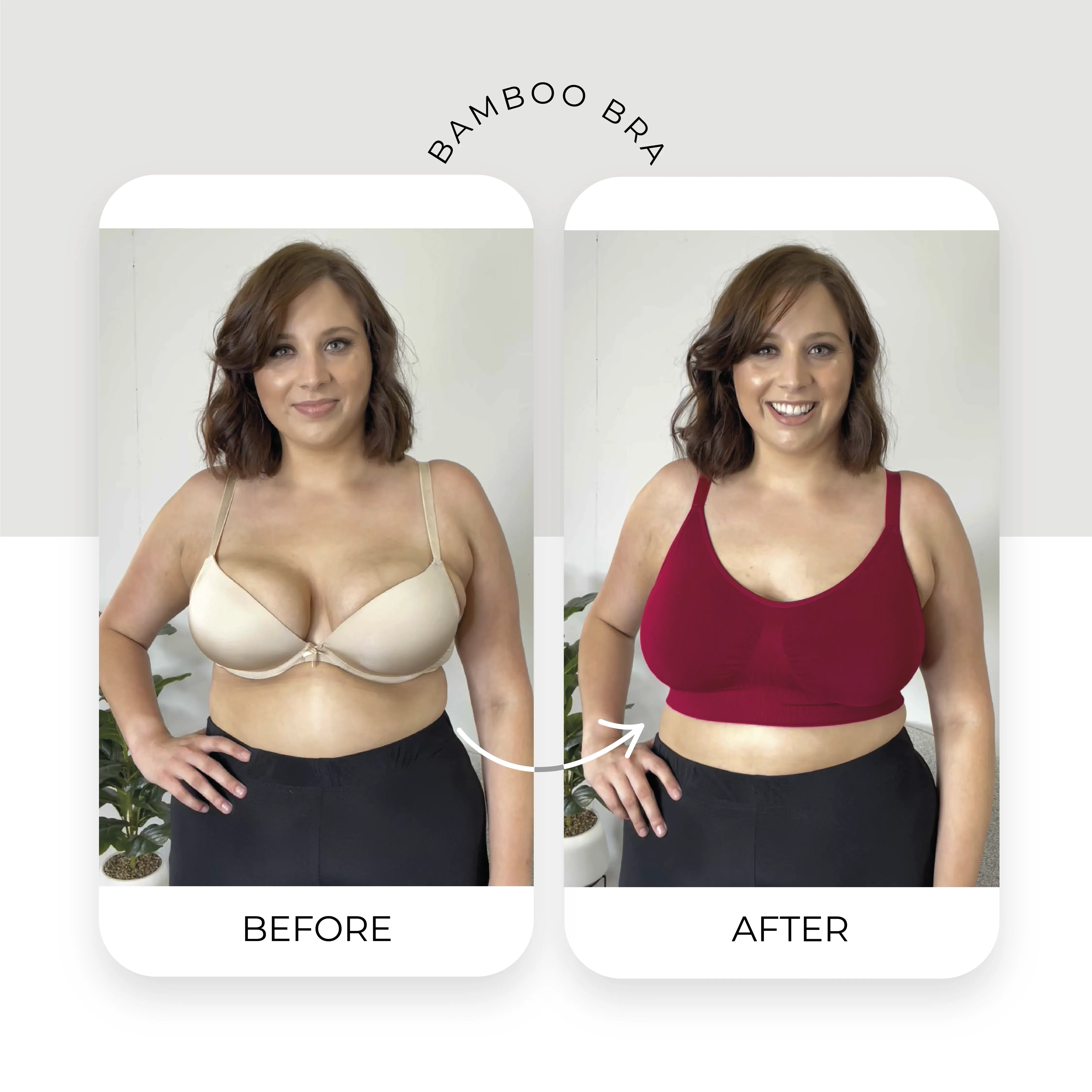 White Bamboo Bra   High Cut Set With FREE Nipple Covers