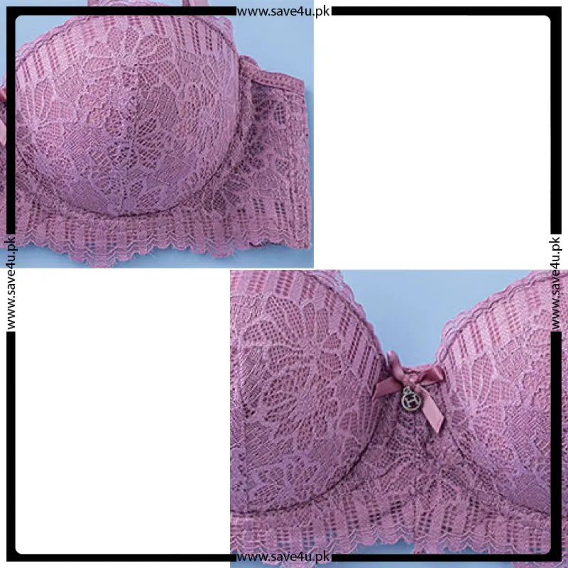 Wired Floral Lace Push Up Demi Cup Bra