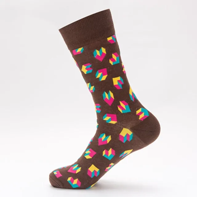 Womens Colorful Crew Socks - 27 Vibrantly Multicolor Patterns