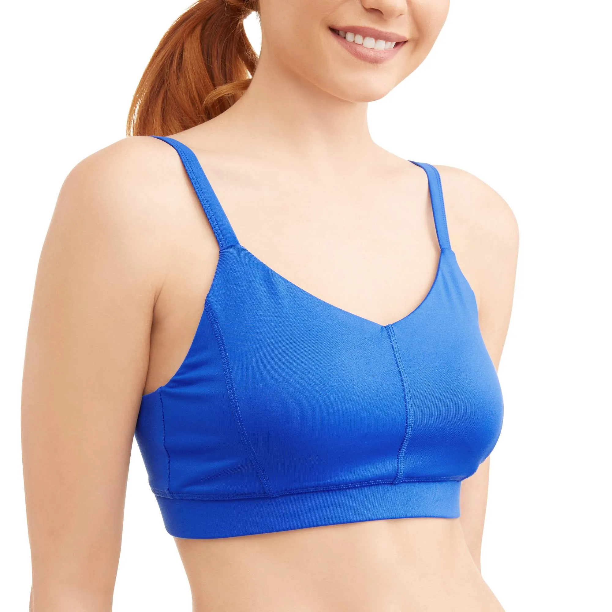 Women's Core Active Lattice Back Cami Sports Bra with Retractable Straps